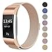 Produktbild Fanceeast Fitbit Charging TWO Milanese Magnetic Bin, Stainless Steel Bracelet Replacement Accessories Strap for Fitbit Charging 2 Fitness and Wellness Activity Tracker Bracelet Strap
