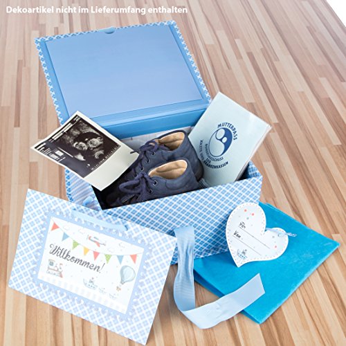 DKDS Collection Baby Erinnerungsbox „Prinz“, Geschenk zur Geburt oder Taufe, hellblau - 5