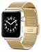 Produktbild JAMMYLIZARD Armband für Apple Watch 42 mm / 44 mm | Milanese Mesh Uhrenarmband aus Gebürstetem Edelstahl in Gold mit integriertem Armband Connector