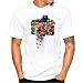 Produktbild Fitness T-Shirt Tee Herren Tops Tank Shirt Short Sleeve Tee T-Shirt Bluse Muscleshirt T-Shirts & Tanks Sport Kleidung Shirt Hemd Outwear Mantel Shirt Bluse Short Sleeve Tops LMMVP (XL, Weiß)