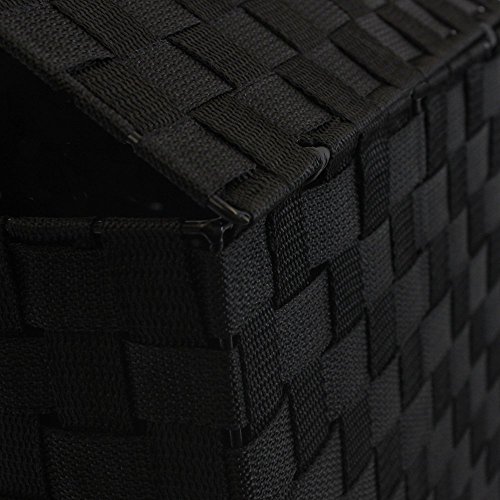 JVL Wäschekorb, konisch, Schwarz, versenkte Griffe - 3