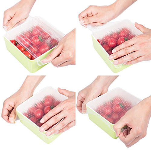 shix Stretch Silikon Wiederverwendbare Lebensmittel Wraps – Set von 5 - 2