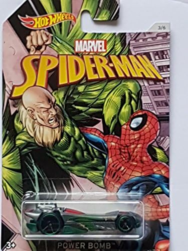 SpiderMan PowerBomb Car HotWheels Scale Model 1.64 Scale Size Vehicle