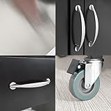 SoBuy® Servierwagen, Küchenwagen, Rollwagen mit Edelstahlarbeitsplatte,Getränkewagen fürs Büro,FKW22-SCH - 9