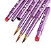 Fashion Base® 5pcs Portable Retractable Lip Brush Makeup Cosmetic Lipstick Brush Purple