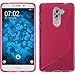 Price comparison product image PhoneNatic Silicone Case compatible with Huawei Honor 6x - S-Style hot pink Cover + protective foils