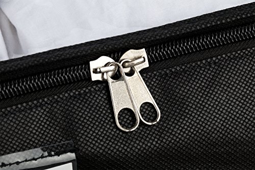 Premium Unterbettkommode mit Sichtfenster, 4 Haltegriffen und Beschriftungsfenster – 100 x 48 x 18 cm – staubfreie Kleideraufbewahrung – atmungsaktive Aufbewahrungstasche für Decken, Kleidung und mehr - 3