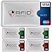 Produktbild TRAVANDO ® RFID-Schutzhülle Set (5 Stück) für Bankkarte, EC-Karte, Personalausweis, Kreditkarten - 100% Datenschutz durch Kreditkartenhülle/Kartenschutzhülle + 5 Farb-Sticker + GRATIS E-Book,Orange