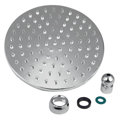 Accessotech 8″ Badezimmer Zimmer Chrom Groß Rund Mixer Fix Regen Duschkopf 200mm Wasser DIY - 3