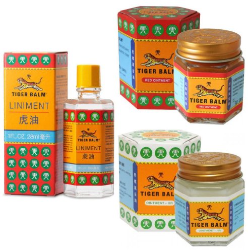 Tiger Balm Red & White Ointment 30gm/Jar + Tiger Balm Liniment 28ml