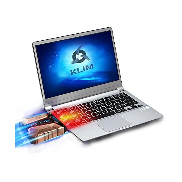 KLIM Cool + Laptop Cooler Laptop in Metal - The Most Powerful - Air Vacuum USB for Immediate Cooling - Cooling Pad to Solve Overheating [ New 2022 Version ] - Image 3