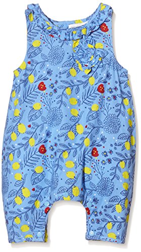 Pumpkin Patch Baby-Girls Floral Print All In One Floral Short Sleeve Footies, Blue (Summer Sky), 0-3 Months