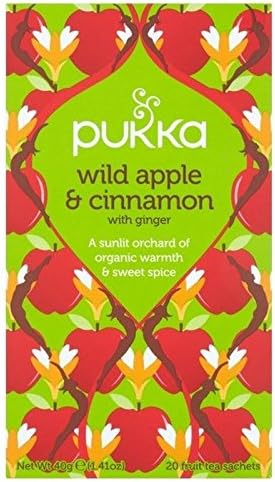 Pukka Wild Apple & Cinnamon with Ginger Teabags 20 per pack - Pack of 6