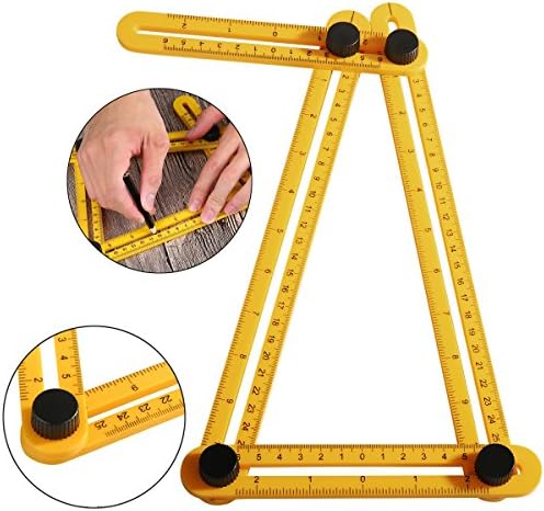 Gesundhome Angle Measurement Tool - Upgraded Version Multi Angle Ruler Angleizer Template Tool,All Angles and Forms Layout Tools for Handymen,Builders,Craftsmen,Carpenters,DIY