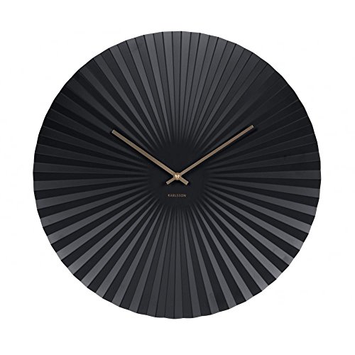 Preisvergleich Produktbild Karlsson Sinne Wanduhr aus Stahl schwarz