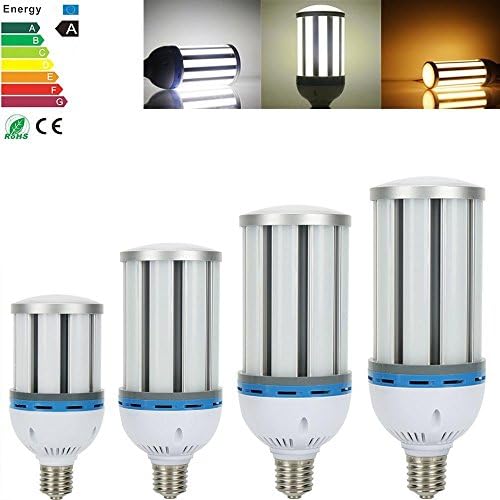 Derlight® 65W E27 Led Corn Light Bulbs, High Brightness 350-400 Watt CFL Replacement, Warm White 3000K, 162pcs Super Bright Bridgelux SMD5730 Chips,360 degree lighting, AC 85~265V, Perfect for Warehouse Outdoor and Street Lighting