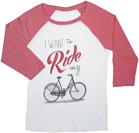 Pedal Pushers Club Want to Ride Tee, X-Large, Heather Red/White