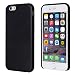 Produktbild iPhone 6 & 6s Leder Schutz-Hülle (4.7 Zoll) | Hochwertige Handytasche aus Kunstleder | optimales Slim Hard Cover für Apple iPhones | Original Adento Design | Dünn Schwarz