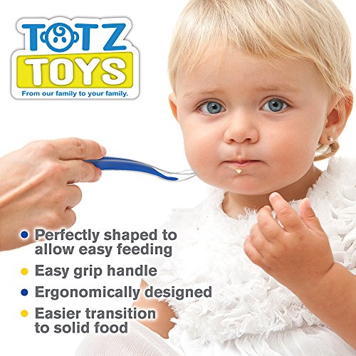 Baby-Löffel von Totz Toyz – 4 Premium Qualität Abstill-Löffel mit biegbarer Löffelspitze – stabiler Griff für Eltern und Kind - 5