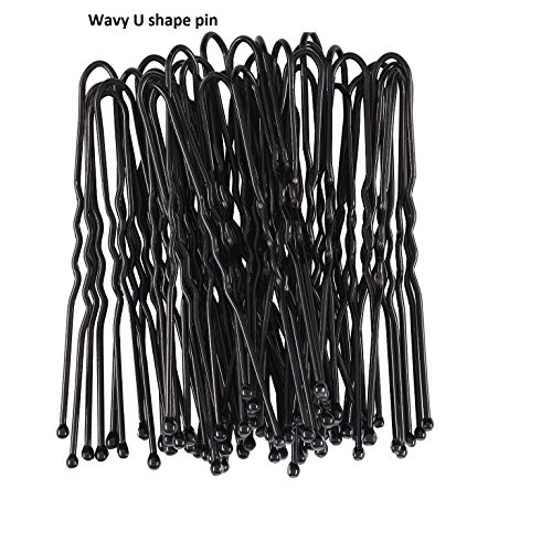 Mytoptrendz® 60mm Long Black Hair Bun Pins Grip U Shape Wavy Pins For Hair Bun (Pack of 30 )