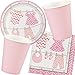 Produktbild Creative Converting/Dekospass 37-teiliges Set * BABY GIRL * mit Teller + Becher + Servietten für Kindergeburtstag // Party Deko Dekoration Kinder Geburtstag Mädchen