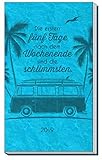 Taschenterminer Soft Touch Bully blau 2019 Terminplaner Taschenkalender Buchkalender by 