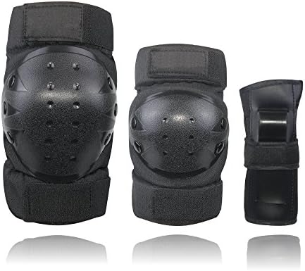 AOAVE Adult/Child Protective Gear Knee Pads Elbow Pads Wrist Guards 3 In 1 Protective Gear Set For Multi Sports Skateboarding Inline Roller Skating Cycling Biking Bicycle Scooter