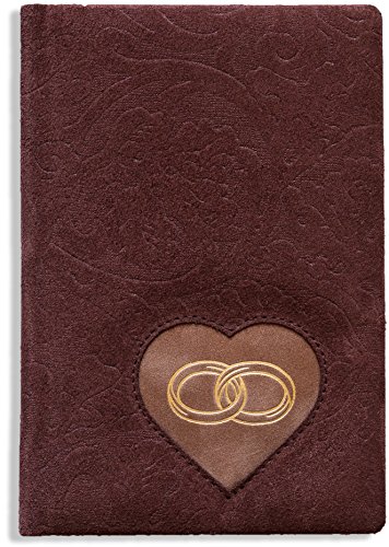 Stammbuch der Familie -Rai-, braunes Echtleder mit Ornamenten, Herz, Ringmechanik, Familienstammbuch, Stammbücher