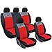 Produktbild EUGAD Sitzbezüge für Auto Schonbezüge Sitzbezug Schonbezug Set für PKW ohne Seitenairbag Schwarz-rot 0108QCZT