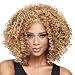 LuoLeiNa Women's New Fashion blonde curly weave Short afro curly front lace Wig (style 6)