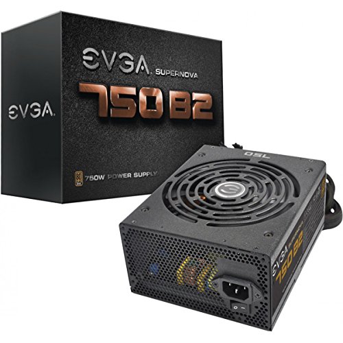 EVGA Supernova 750 B2 Unidad de - Fuente de alimentación (750 W, 115-240 V, 50-60 Hz, 10 A, 120 W, 744 W) - EVGA