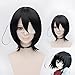Produktbild 12" Kurz Schwarz Bob gerade synthetische Haar mit Bang Perücken Anime Misaki mei Cosplay Partei-Perücke