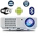 Price comparison product image HD Projector Smart WIFI LED Projector - Bluetooth, HD 720, Full HD 1080p HDMI Projector for Home Cinema, Gaming, Home Entertainment, Multimedia, Home Theatre Projector, Pubs, Clubs, Hotels, Office, Conference, PowerPoint Presentation- ABIS HD6000 Plus Model (White)