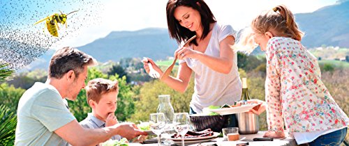 Elektrische Fliegenklatsche und Insektenvernichter, elektrischer Fliegenfänger für Mückenschutz, Wespenbekämpfung und andere fliegende Insekten, effektiver Insektenschutz - 5