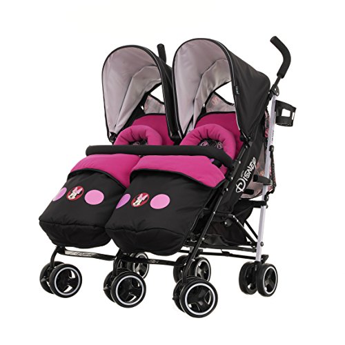 Disney Twin Stroller with Footmuffs - Minnie Circles