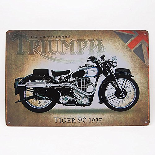 Triumph Tiger tecleader 90 1937 (0203001), Metal muestra de la lata, pared decorativa cartel 66retro