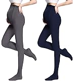 LOVELYBOBO2 Pack Maternity Pregnant Women Tights Adjustable Opaque Pantyhose Stretch Maternity Leggings 320DEN One Size Fits All