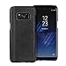 Price comparison product image Samsung Galaxy S8 Case, Pierre Cardin Premium Luxurious Slim Italian Genuine Cow Leather Hard Back Cover Back Case for Samsung Galaxy S8(2017), Black