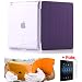 Produktbild Smart Case + Back Cover für Apple iPad 2, iPad 3, iPad 4 inkl. Displayschutzfolie - Allround schutz Tasche in Milch-Transparent Lila