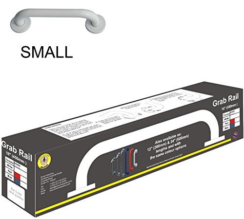 Haltegriff und Sicherheit aus Stahl mit Fixierpunkte unsichtbar, weiß, 30 cm de long