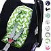 Produktbild BAMBINIWELT Kopfkissen, KOPFPOLSTER für Maxi Cosi CabrioFix, DESIGN (weiß grün Zacken)