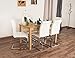 Produktbild Wooden Nature Esstisch-Set 380 inkl. 6 Stühle (weiß), Eiche massiv - 135 x 75 (L x B)