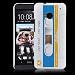 Produktbild HTC One (M7 - neu smartphone 2013) Hülle Hardcase (Harte Rückseite) Hülle Cover - Kassetten Muster Schutzhülle für HTC One (NICHT HTC One X X+ S SV V etc.) Weiß