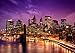 Produktbild wandmotiv24 Fototapete New York bei Nacht M0178 XL 350 x 245 cm - 7 Teile Tapete, Vliestapete, Fototapeten, Wandbild, Motiv-Tapeten