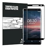 Nokia 8 Sirocco proteggi schermo, AVIDET copertura Schermo intero, Premium vetro temperato 3D Screen Protector per Nokia 8 Sirocco (9H durezza 0.3mm) (Nero)