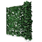 Dekorativ Mendler Sichtschutz Windschutz Verkleidung für Balkon Terrasse Zaun ~ Blatt dunkel 300 x 100 cm