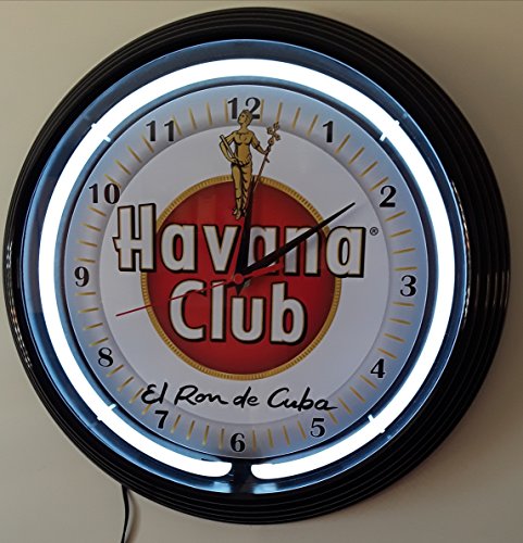 NEONUHR HAVANA CLUB NEON BELEUCHTUNG ROT BAR RESTAURANT KNEIPEN REKLAME + STIL - 6