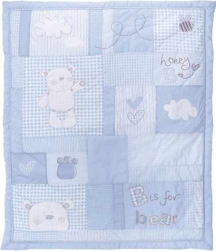 Obaby B is for Bear Set includes Quilt and Bumper (Blue)