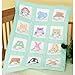 Stamped White Nursery Quilt Blocks 9"X9" 12/Pkg-Peek-A-Boo