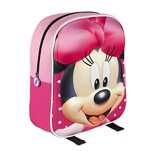 Artesanía Cerdá, Zaino infantile con stampa 3D Minnie Mouse, Rosa, 31 cm